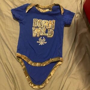 Realtree Blue and camo Baby Outfit